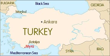 pa tara turkey map